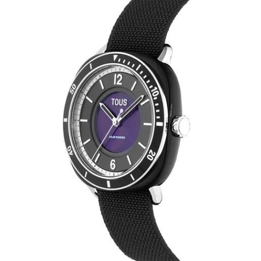 Reloj analógico de acero con brazalete elástico en color blanco Osier^TOUS Clearance