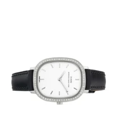 Reloj analógico Heritage con bisel de diamantes y correa de piel negra - Edición especial^TOUS Best