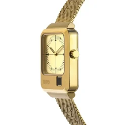 Reloj analógico y digital con brazalete de acero IPG dorado MARS^TOUS
