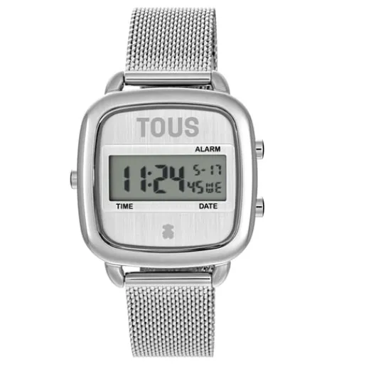 Reloj digital con brazalete de acero D-Logo New^TOUS Best