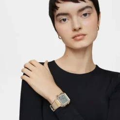 Reloj digital de policarbonato transparente y acero IPG dorado D-BEAR Fresh^TOUS Sale