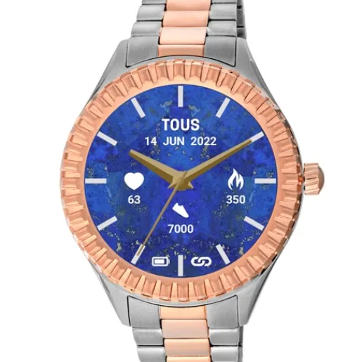 Reloj smartwatch con brazalete de acero y acero IP rosado T-Bear Connect^TOUS Outlet