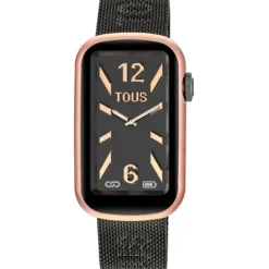 Reloj smartwatch con brazalete de acero IP gris y caja de aluminio en color IPRG rosado T-Band Mesh^TOUS Sale