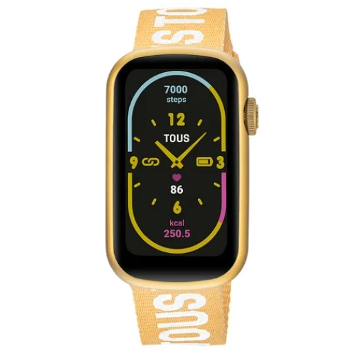 Reloj smartwatch con correa de nylon y correa de silicona blanca T-Band^TOUS Hot