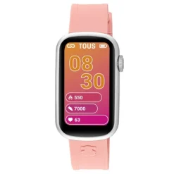 Reloj smartwatch con correa de nylon y correa de silicona rosa T-Band^TOUS Outlet