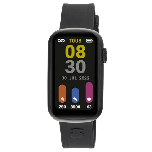 Reloj smartwatch con correa de nylon y correa de silicona negra T-Band^TOUS Outlet
