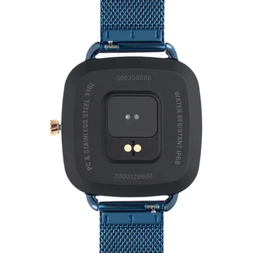 Reloj smartwatch de acero IPRG rosa y brazalete de acero IP azul D-Connect^TOUS Discount