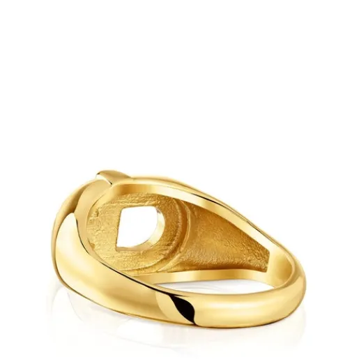 Sello con baño de oro 18 kt sobre plata MANIFESTO^TOUS