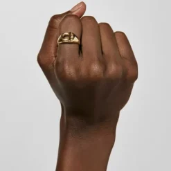 Sello con baño de oro 18 kt sobre plata MANIFESTO^TOUS