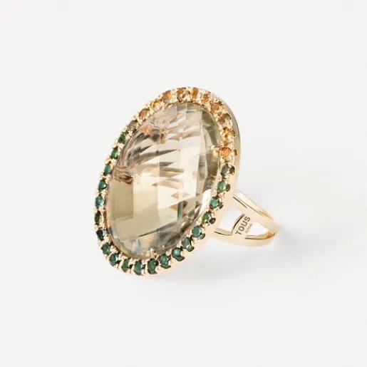 Sortija de oro con turmalina y cuarzo ATELIER^TOUS Clearance